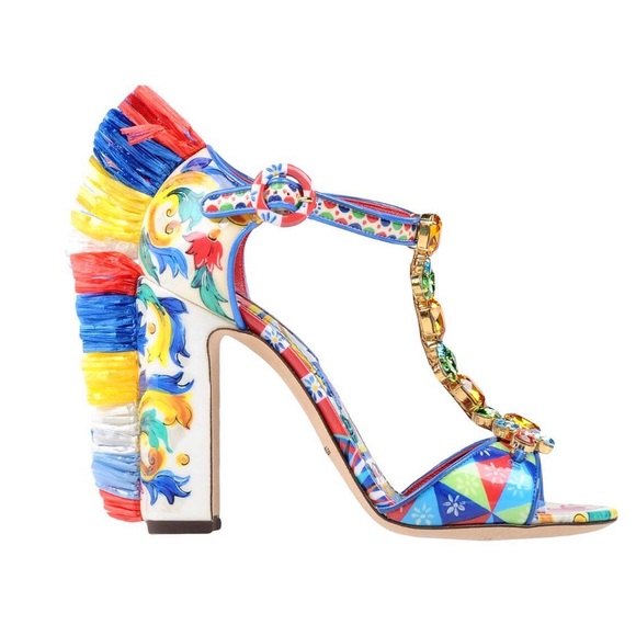 Dolce & Gabbana Multicolor Heeled Sandals - Picture 3 of 4